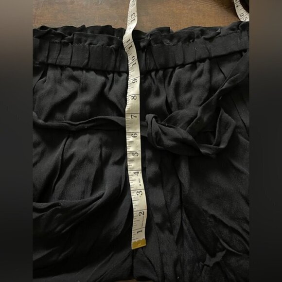Womens Anthropologie Cartonnier Black Paperbag Tapered Leg Crepe Pants Pockets S - Picture 11 of 14